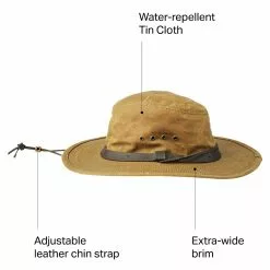 Filson Men's Sun & Rain Hats Tin Cloth Bush Hat Men's -Filson Shop DARTN D2 2