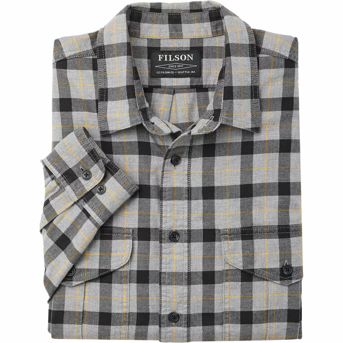 Filson Men's Button-Down Long-Sleeve Shirts Lightweight Alaskan Guide Shirt Men's 8 Filson Men's Button-Down Long-Sleeve Shirts Lightweight Alaskan Guide Shirt Men's - Image 8