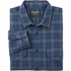 Filson Men's Button-Down Long-Sleeve Shirts Lightweight Alaskan Guide Shirt Men's 40 Filson Men's Button-Down Long-Sleeve Shirts Lightweight Alaskan Guide Shirt Men's -Filson Shop NAVHEAGRA D2
