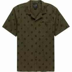 Filson Men's Button-Down Short-Sleeve Shirts Smokey Bear Camp Shirt Men's